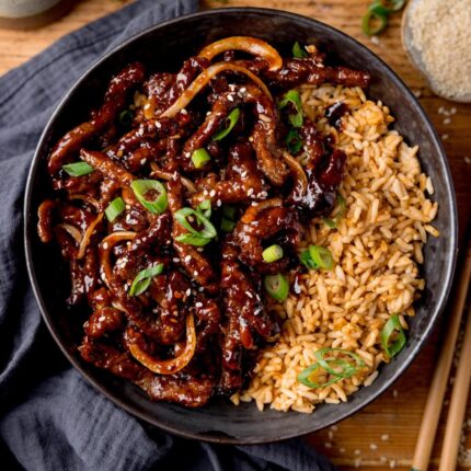 Beef Chilli Dry (Karachi Style) With Fried Ric