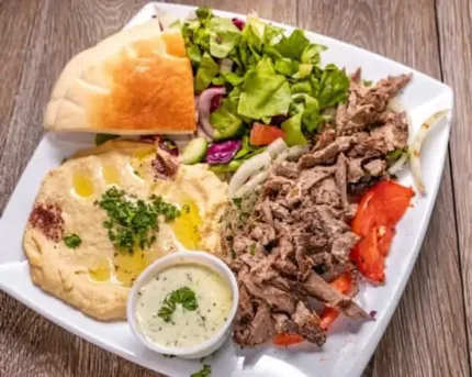 Beef Shawarma Plate (Comes With 2 Sides)