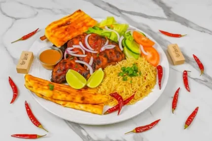 Whole Chicken Grilled Served With Rice & Grilled Bread